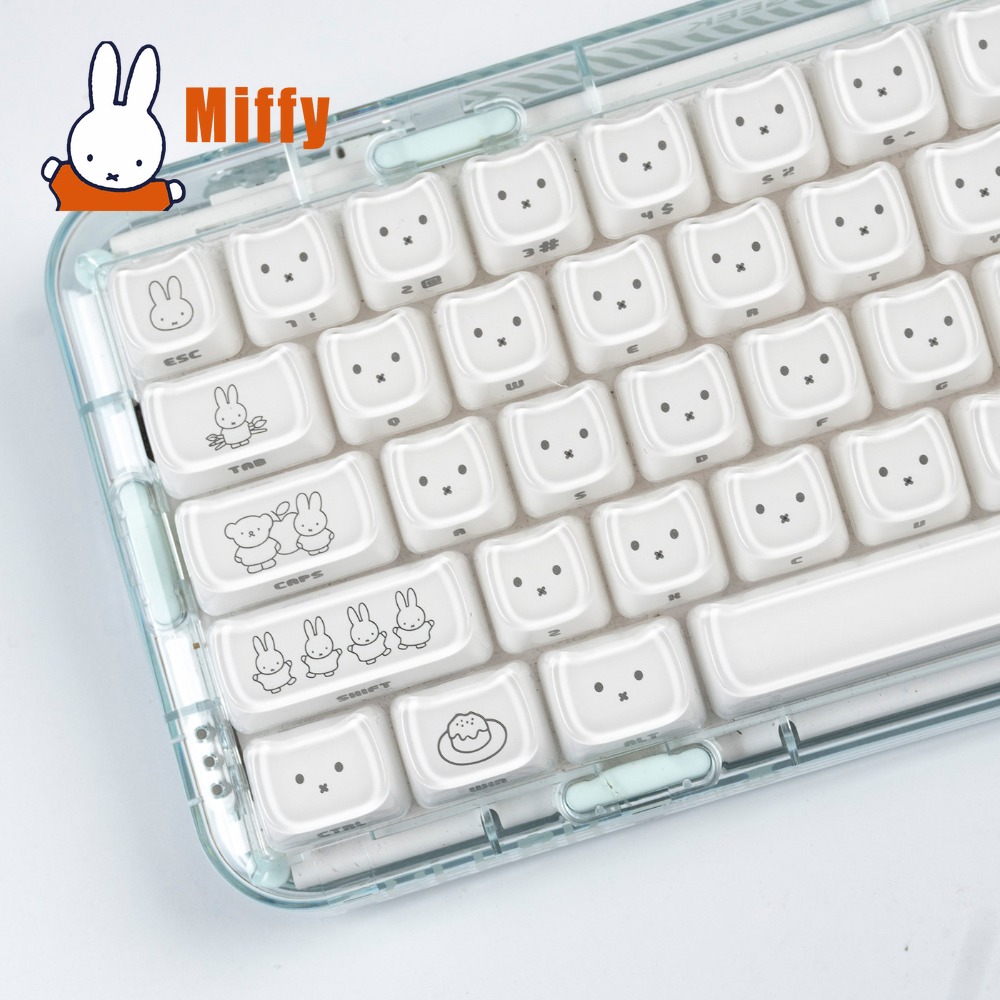 Home Office Pc - Kawaii Miffy Keycaps Cute Rabbit Key