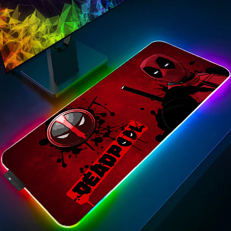 Home Office Keyboard And Mouse - LED Mouse Pad Gaming Backlight Lock