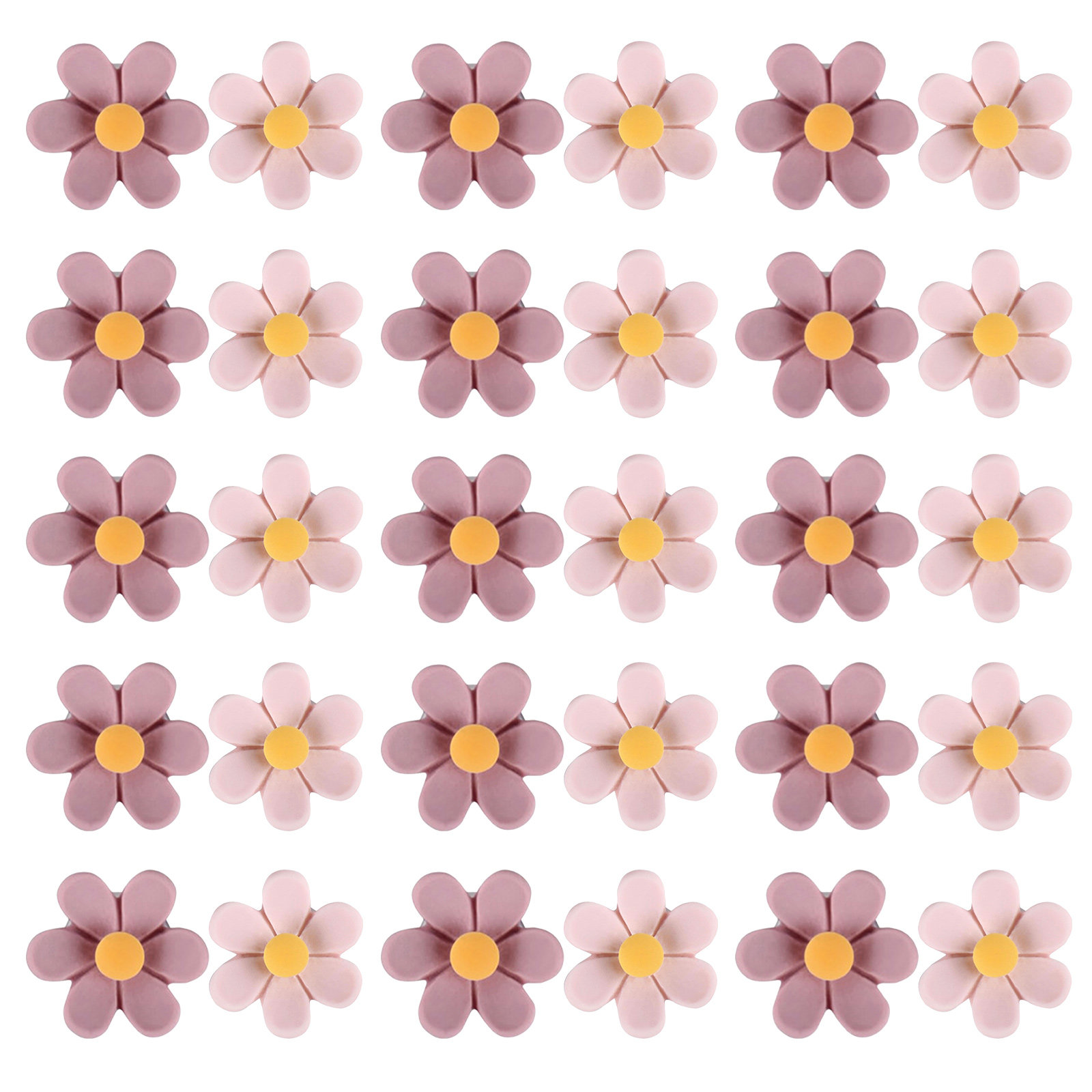 Home Office Head - 50Pcs Flower Thumb Tacks Realistic 3D