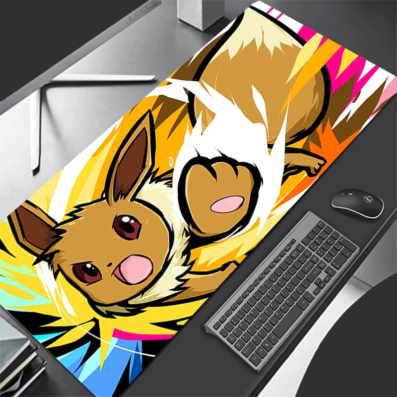 Home Office Keyboard And Mouse - P-Pokemon Eevee Anime Gaming Mouse Pad,