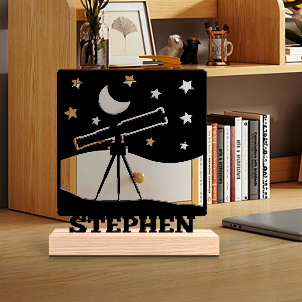 Home Office Gifts - 1Pc Csutom Telescope Starry Sky Wooden