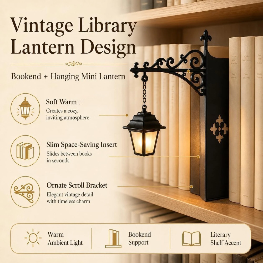 Home Office And Library - Vintage Book Nook Light LED Street