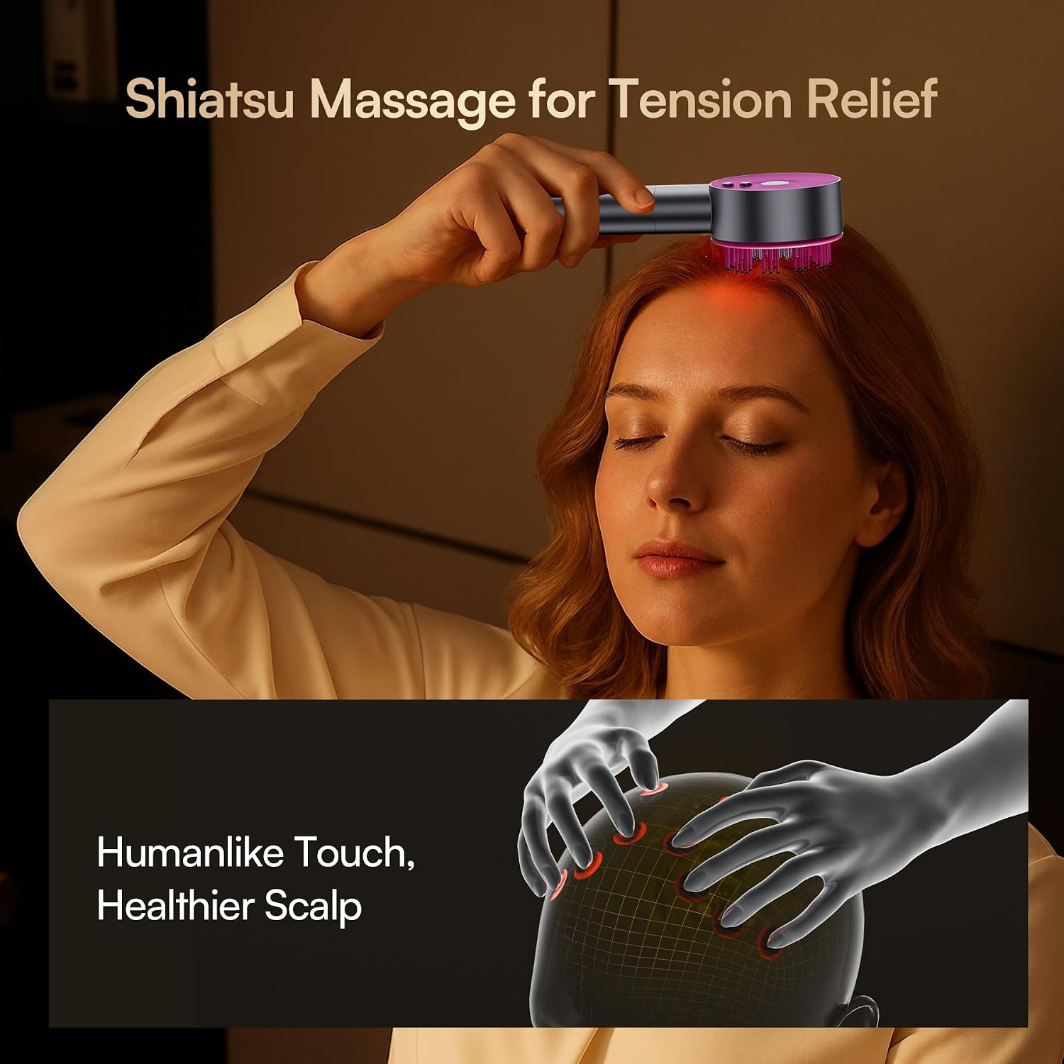 Home Office Head - Portable Red Light Scalp Massager Comb