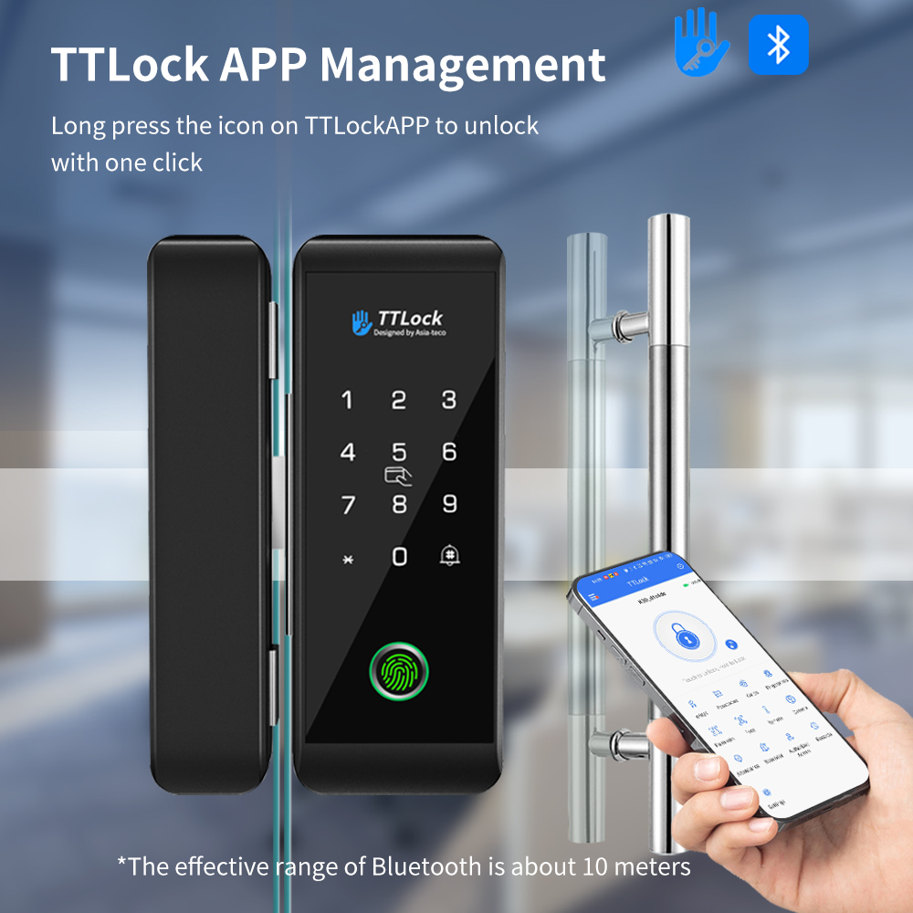 Home Office Immigration - TTLOCK Smart Glass lock Fingerprint recognition