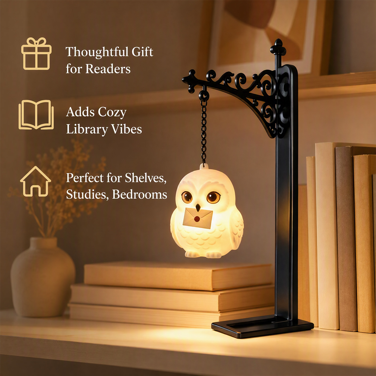 Magical Iron Owl Hanging Shelf - огляд і ціна Home Office And Library