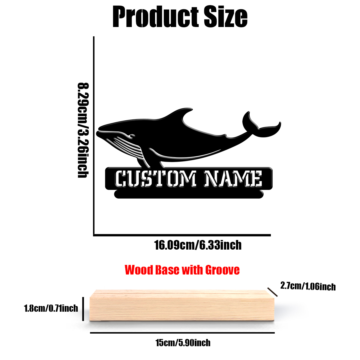 1Pc Csutom Name Jumping Whale  - огляд і ціна Home Office Gifts