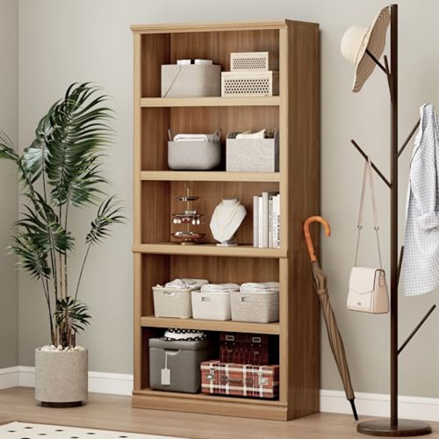70 in Tall White Oak Bookcase  - огляд і ціна Home Office And Library