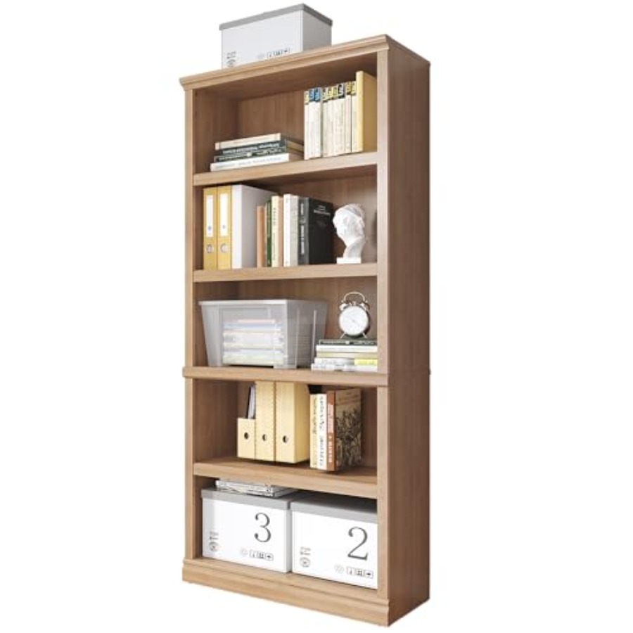 70 in Tall White Oak Bookcase  - огляд і ціна Home Office And Library
