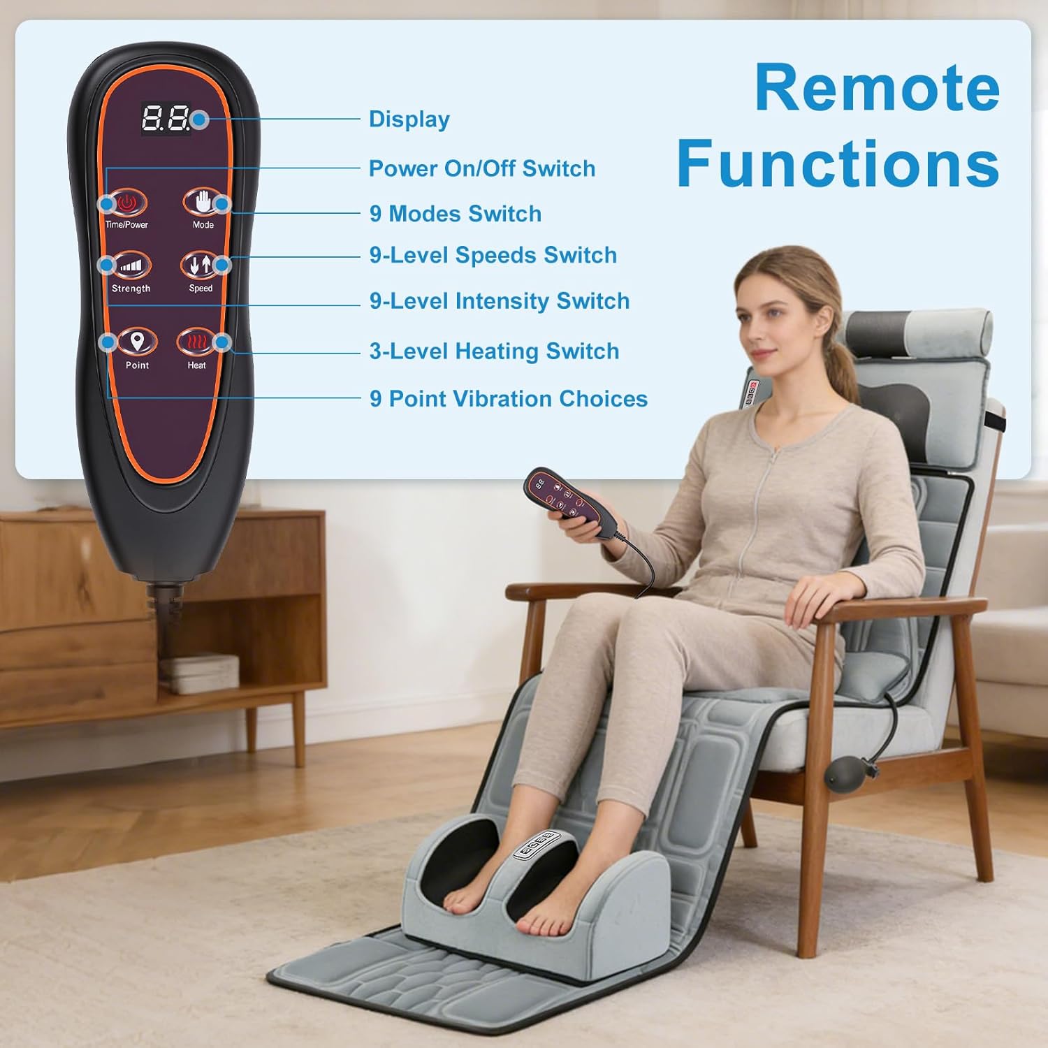 Full Body Massage Mat with Hea - огляд і ціна Home Office Head