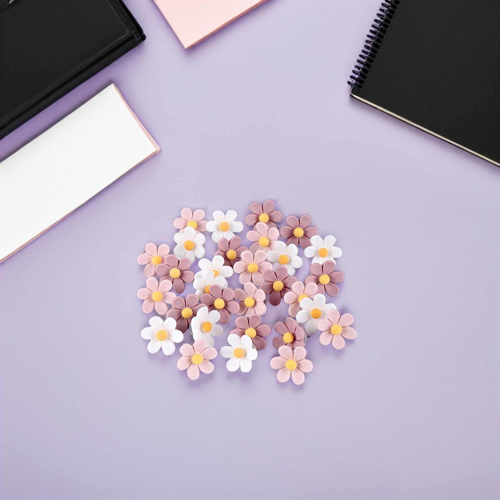 50Pcs Flower Thumb Tacks Reali - огляд і ціна Home Office Head