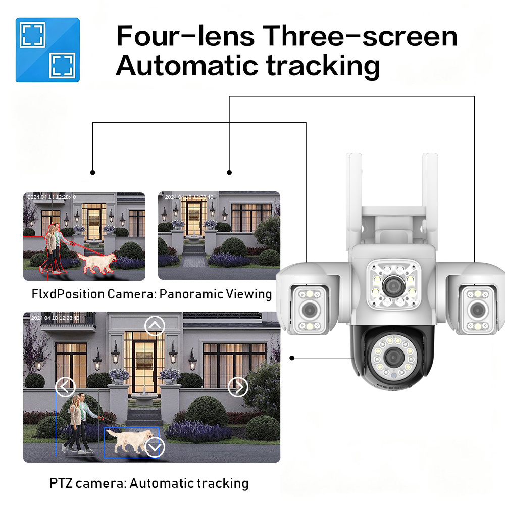 15MP PTZ WiFi Camera Four Len  - огляд і ціна Home Office Email