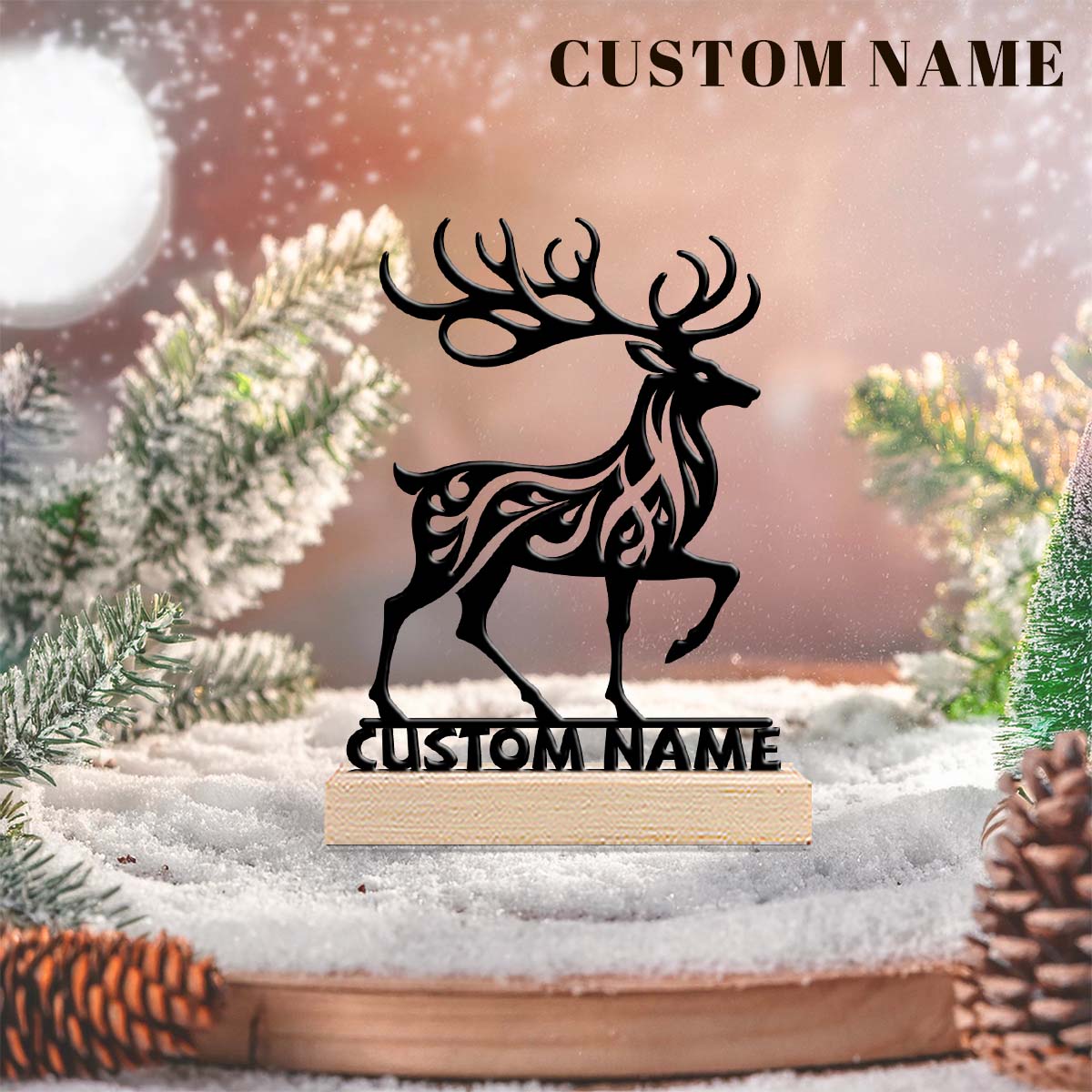 1Pc Csutom  Running Deer Woode - огляд і ціна Home Office Gifts