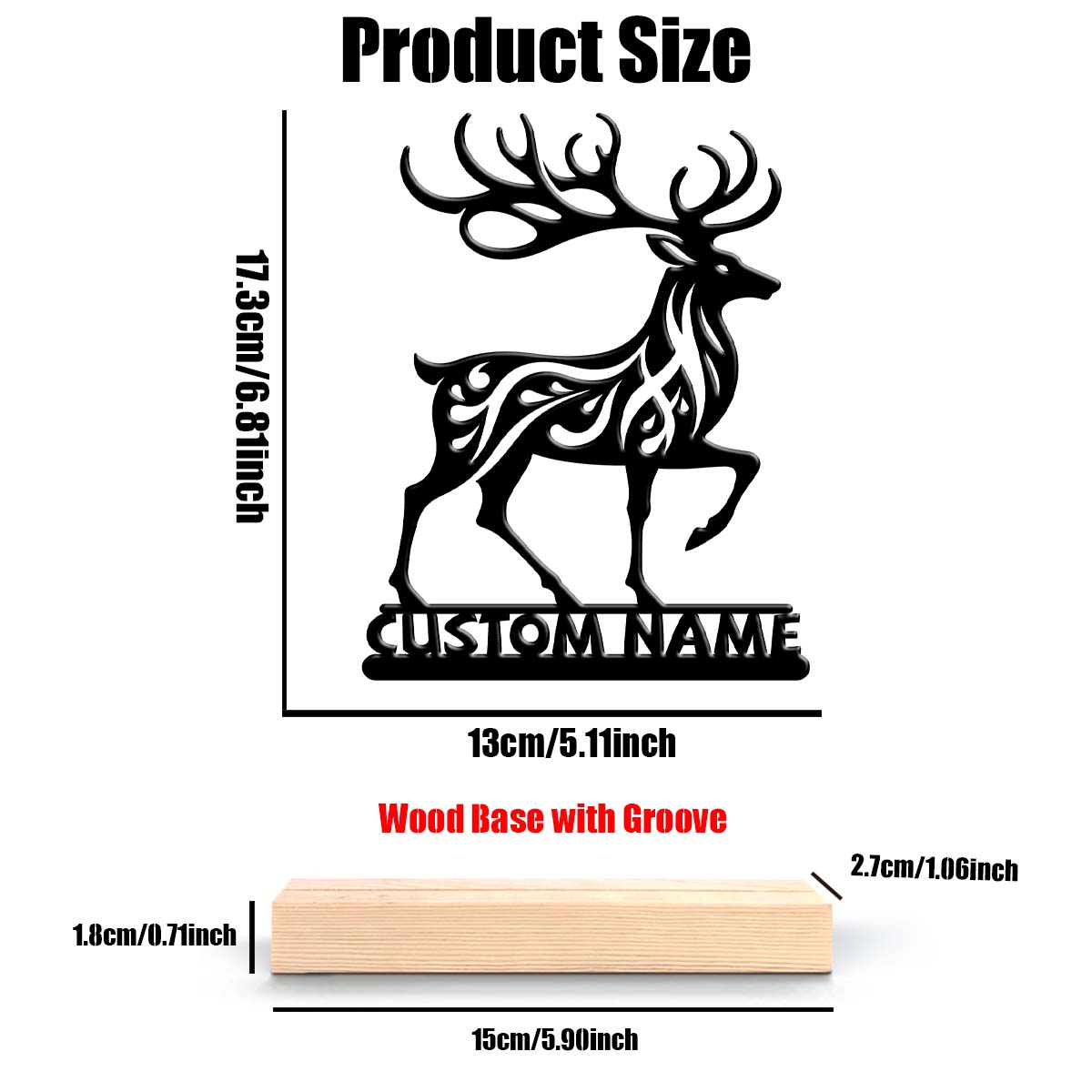 1Pc Csutom  Running Deer Woode - огляд і ціна Home Office Gifts