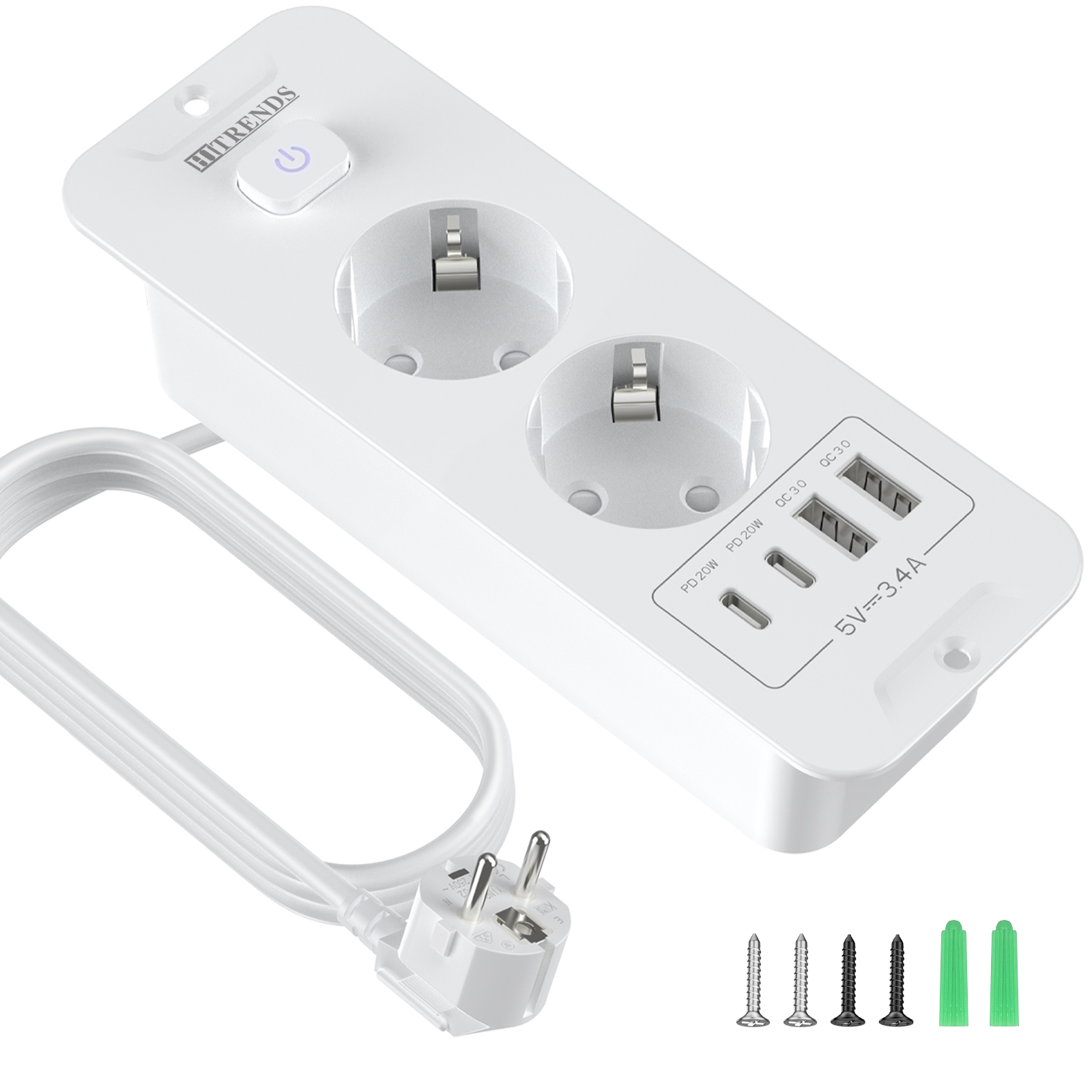 EU Embedded Socket, Desktop Bu - огляд і ціна Power Strip Desk