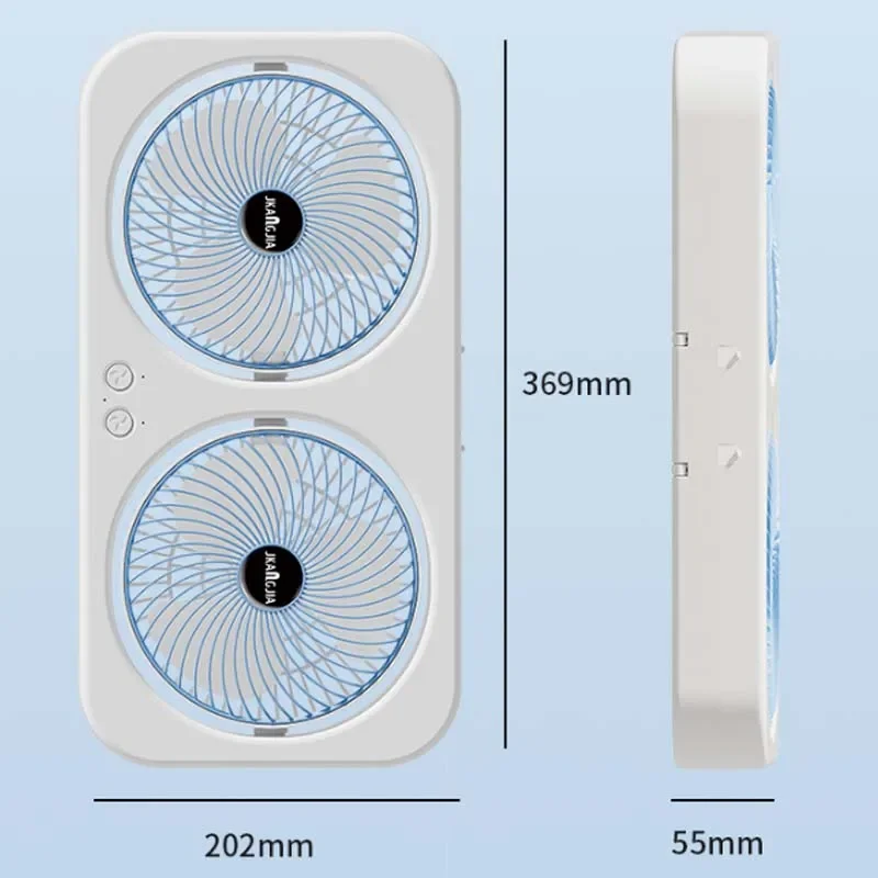 Dual Head Desk Fan USB Recharg - огляд і ціна Home Office Head