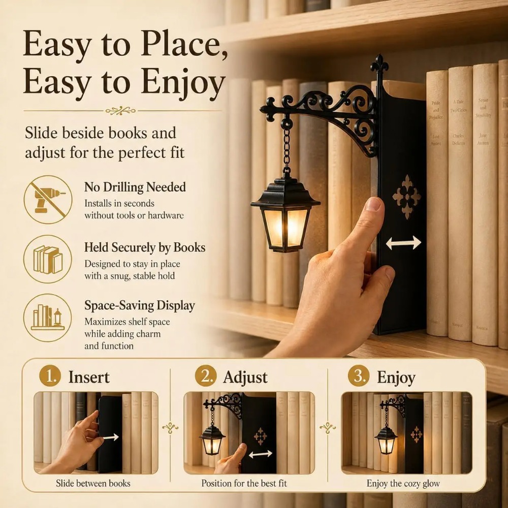 Vintage Book Nook Light LED St - огляд і ціна Home Office And Library