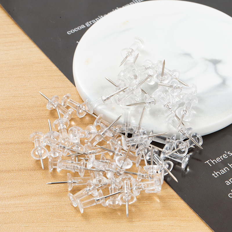 50/100pcs Push Pins Transparen - огляд і ціна Home Office Head