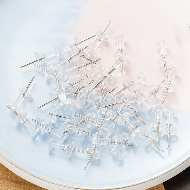50/100pcs Push Pins Transparen - огляд і ціна Home Office Head
