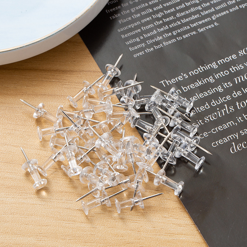 50/100pcs Push Pins Transparen - огляд і ціна Home Office Head