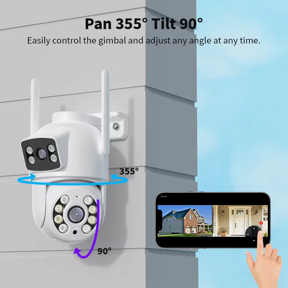 4K 8MP Wifi Camera PTZ Outdoor - огляд і ціна Home Office Email
