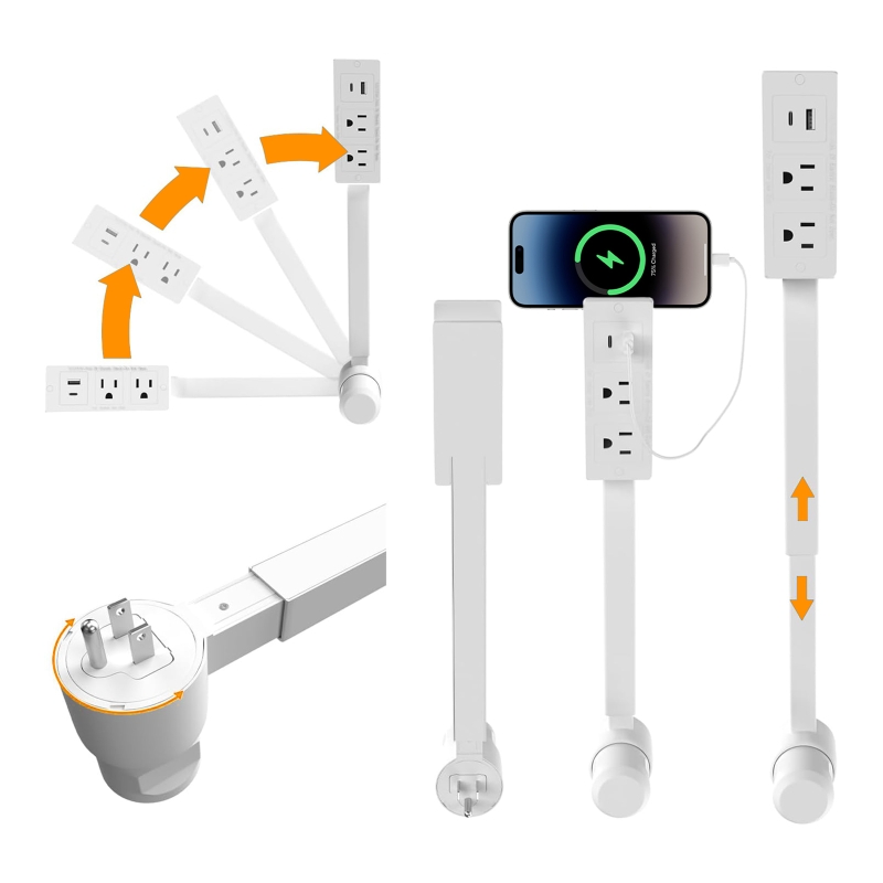 Electrical Outlet Extender Adj - огляд і ціна Power Strip Desk