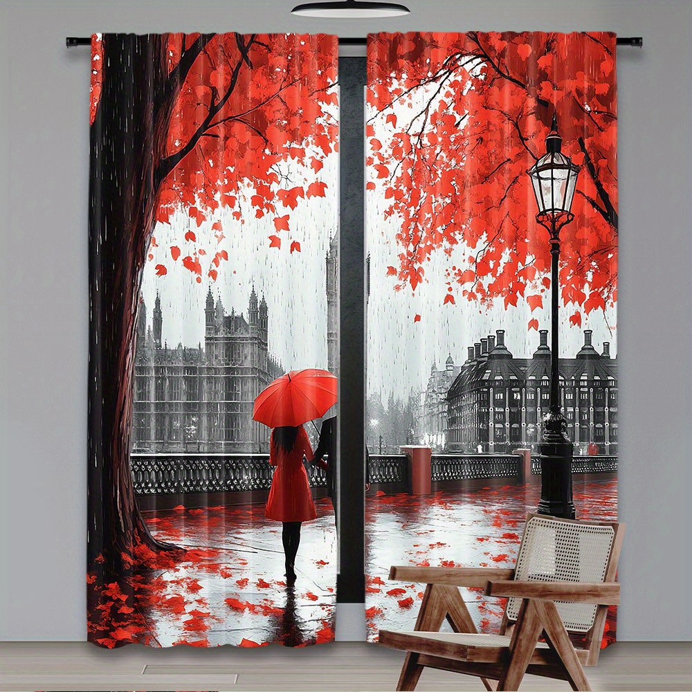 Romantic Autumn Red Leaves Cur - огляд і ціна Home Office Of London