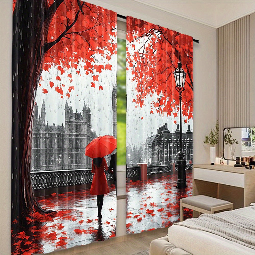 Romantic Autumn Red Leaves Cur - огляд і ціна Home Office Of London