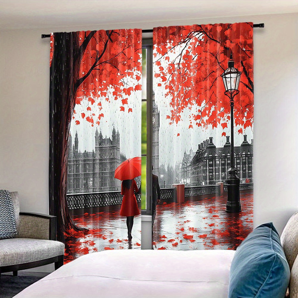 Romantic Autumn Red Leaves Cur - огляд і ціна Home Office Of London