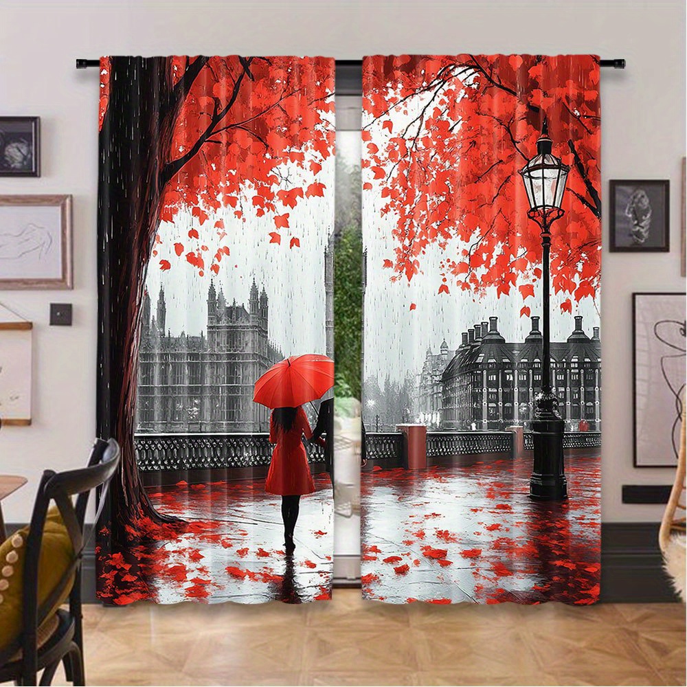 Romantic Autumn Red Leaves Cur - огляд і ціна Home Office Of London