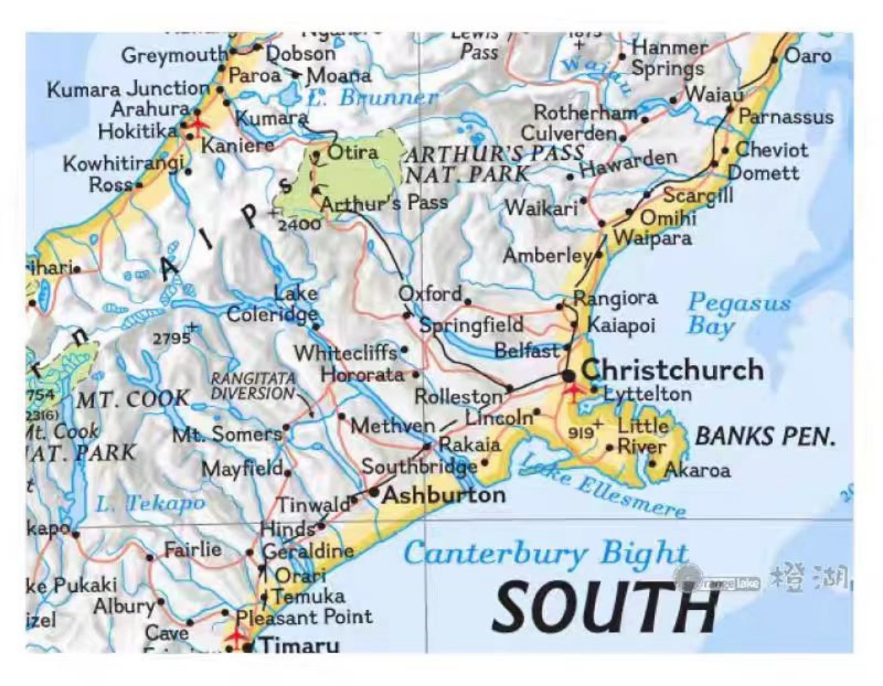Large HD New Zealand Map Poste - огляд і ціна Home Office And Library